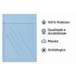 Lençol Avulso Solteiro Toque de Seda 300 Fios Liso - Imagem 4
