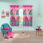 Cortina ilhos Microfibra Infantil Barbie Reinos Magicos 1,50x1,80 - Imagem 2