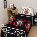 Manta Corinthians Microfibra Jolitex Solteiro Fun 150x200cm SCCP 1910
